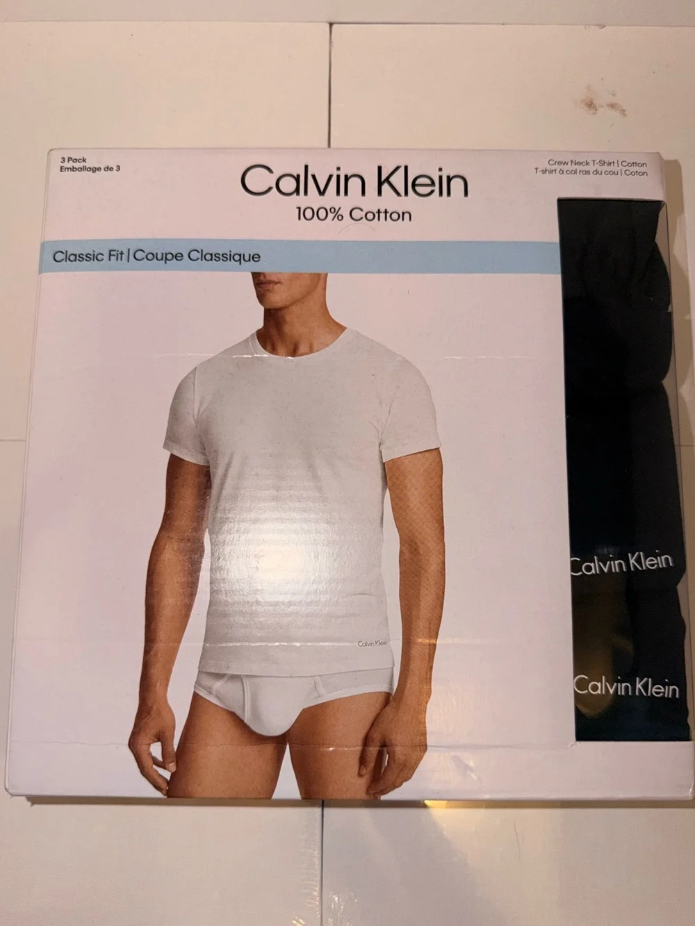 Calvin Klein Men's Classic Fit Crew Neck T-Shirt - Black